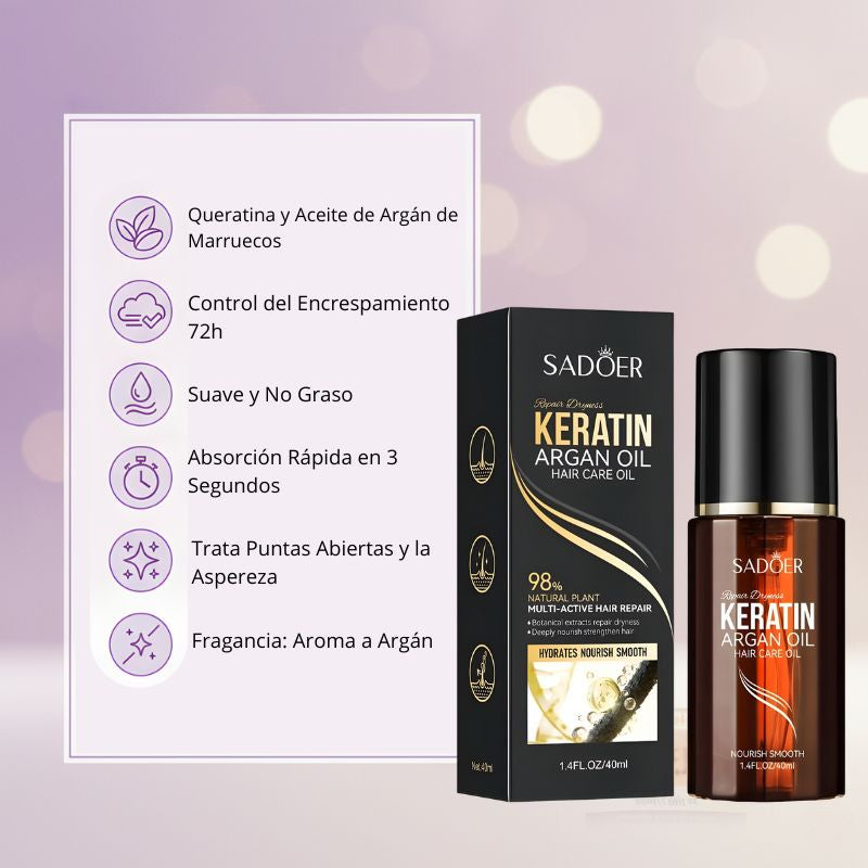 Aceite Capilar de Keratina y Argán de Marruecos