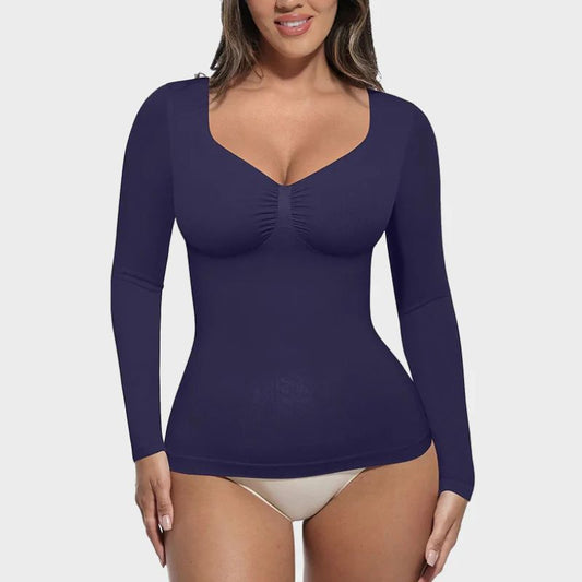 Top Moldeador de Manga Larga Sin Costuras