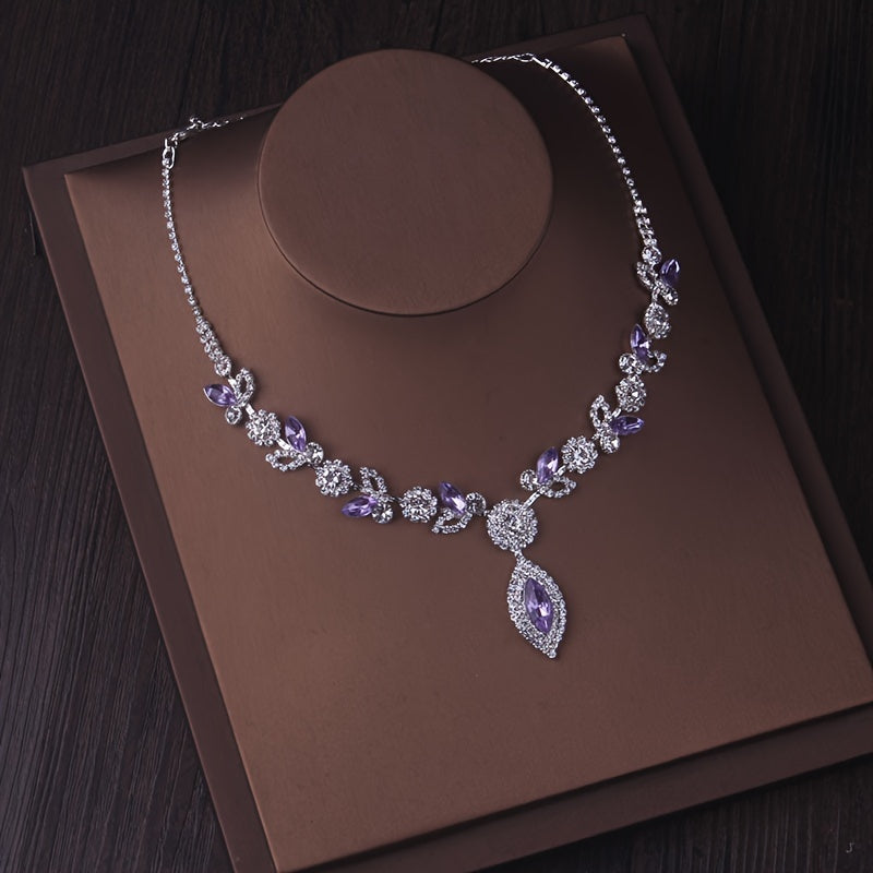 Silver-Plated Copper Necklace & Earrings Set