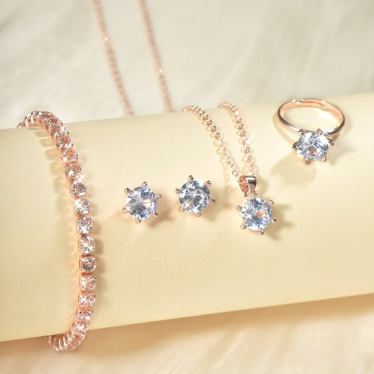 Luxury Zirconia Jewellery 4 Pieces Set