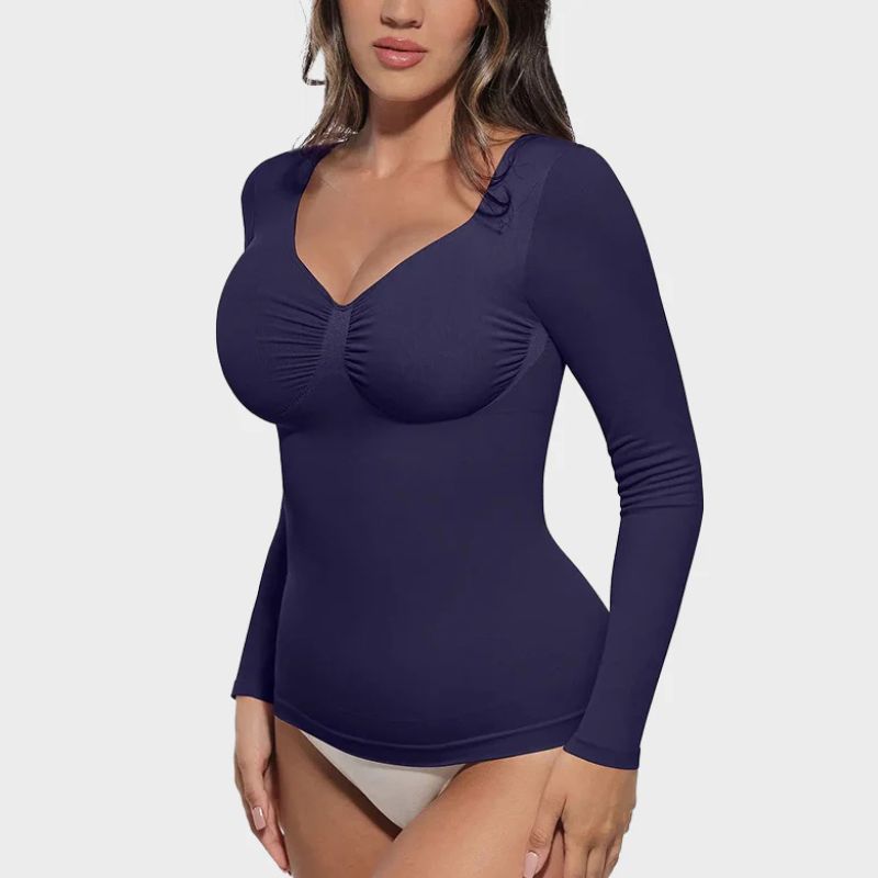 Top Moldeador de Manga Larga Sin Costuras