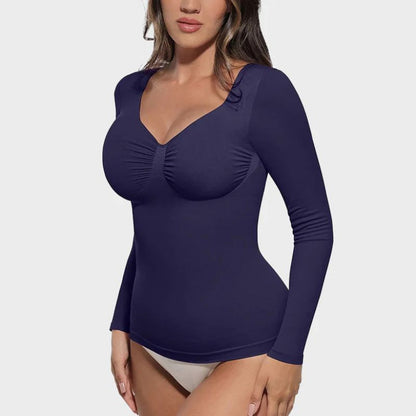 Top Moldeador de Manga Larga Sin Costuras