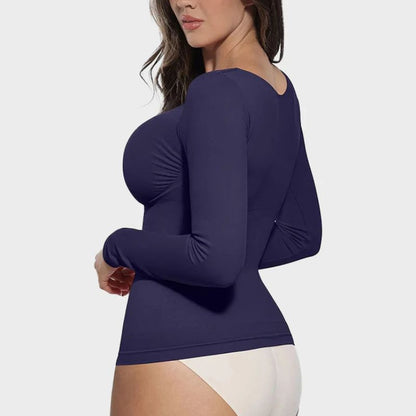 Top Moldeador de Manga Larga Sin Costuras