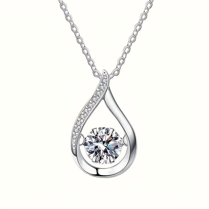 Elegant Teardrop Zircon Necklace