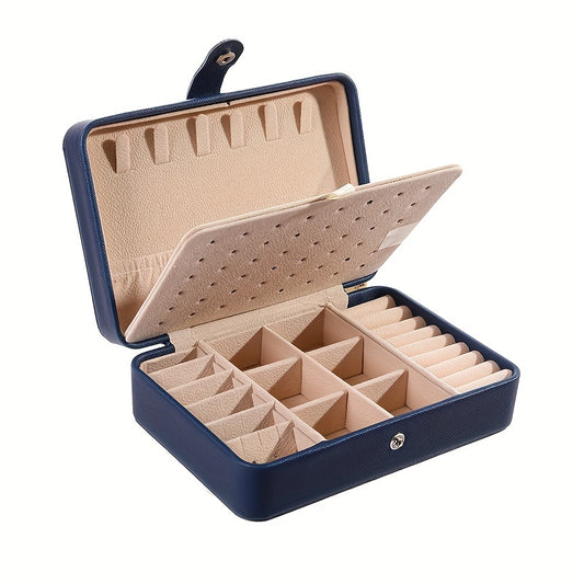 Synthetic Leather Double-Layer Jewellery Box