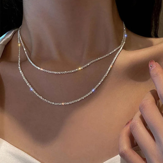 Silver Tone Link Chain Necklace – Classic