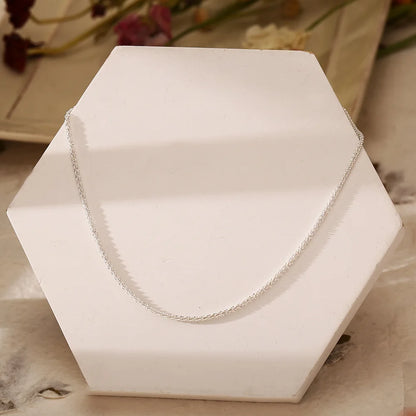 Silver Tone Link Chain Necklace – Classic