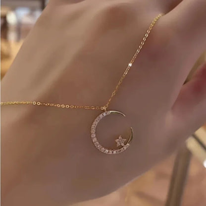 Star and Moon Pendant Necklace
