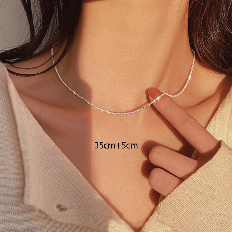 Silver Tone Link Chain Necklace – Classic