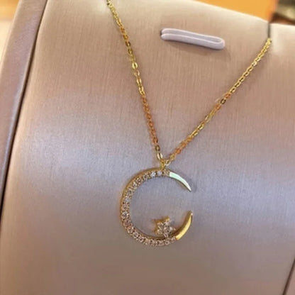 Star and Moon Pendant Necklace