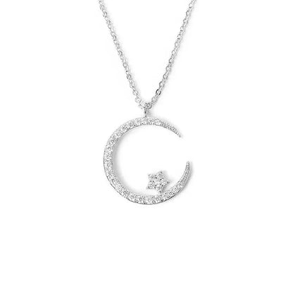 Star and Moon Pendant Necklace