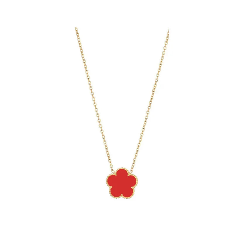 Double Sided Clover Pendant Necklace