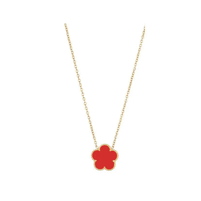 Double Sided Clover Pendant Necklace