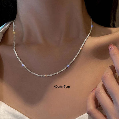 Silver Tone Link Chain Necklace – Classic