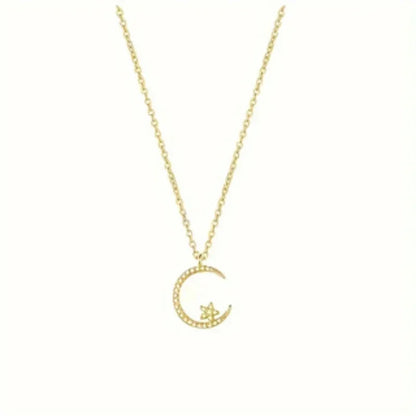 Star and Moon Pendant Necklace