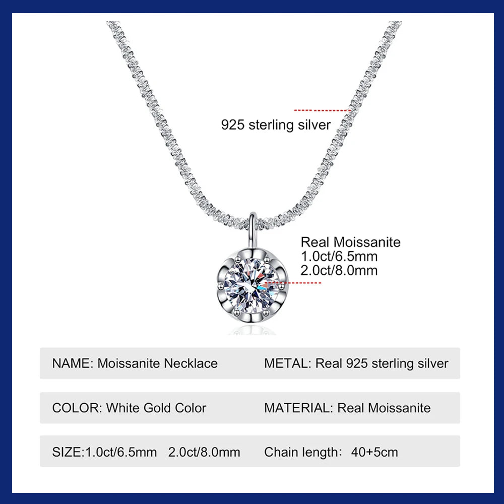 Moissanite Pendant Necklace