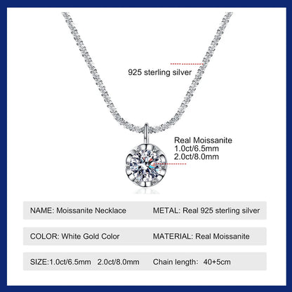Moissanite Pendant Necklace