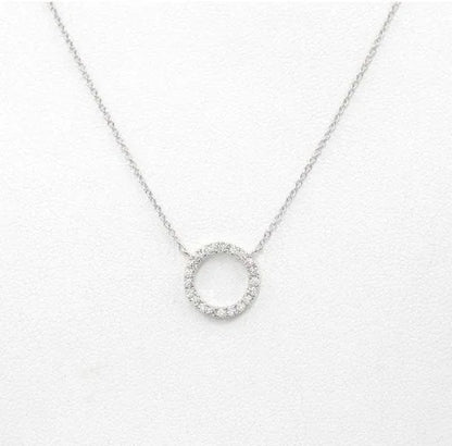 Crystal Circle Pendant Necklace