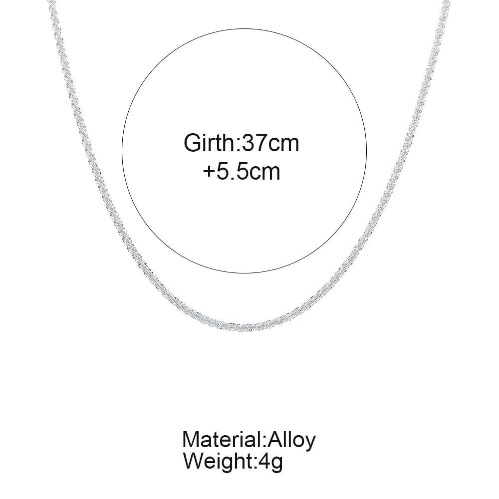 Silver Tone Link Chain Necklace – Classic