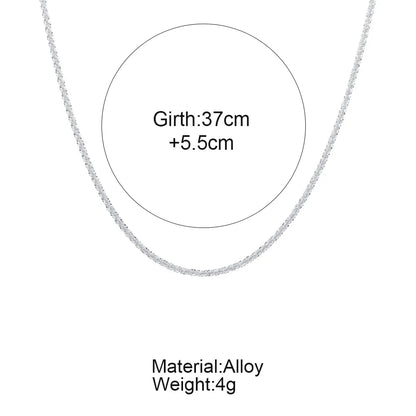 Silver Tone Link Chain Necklace – Classic