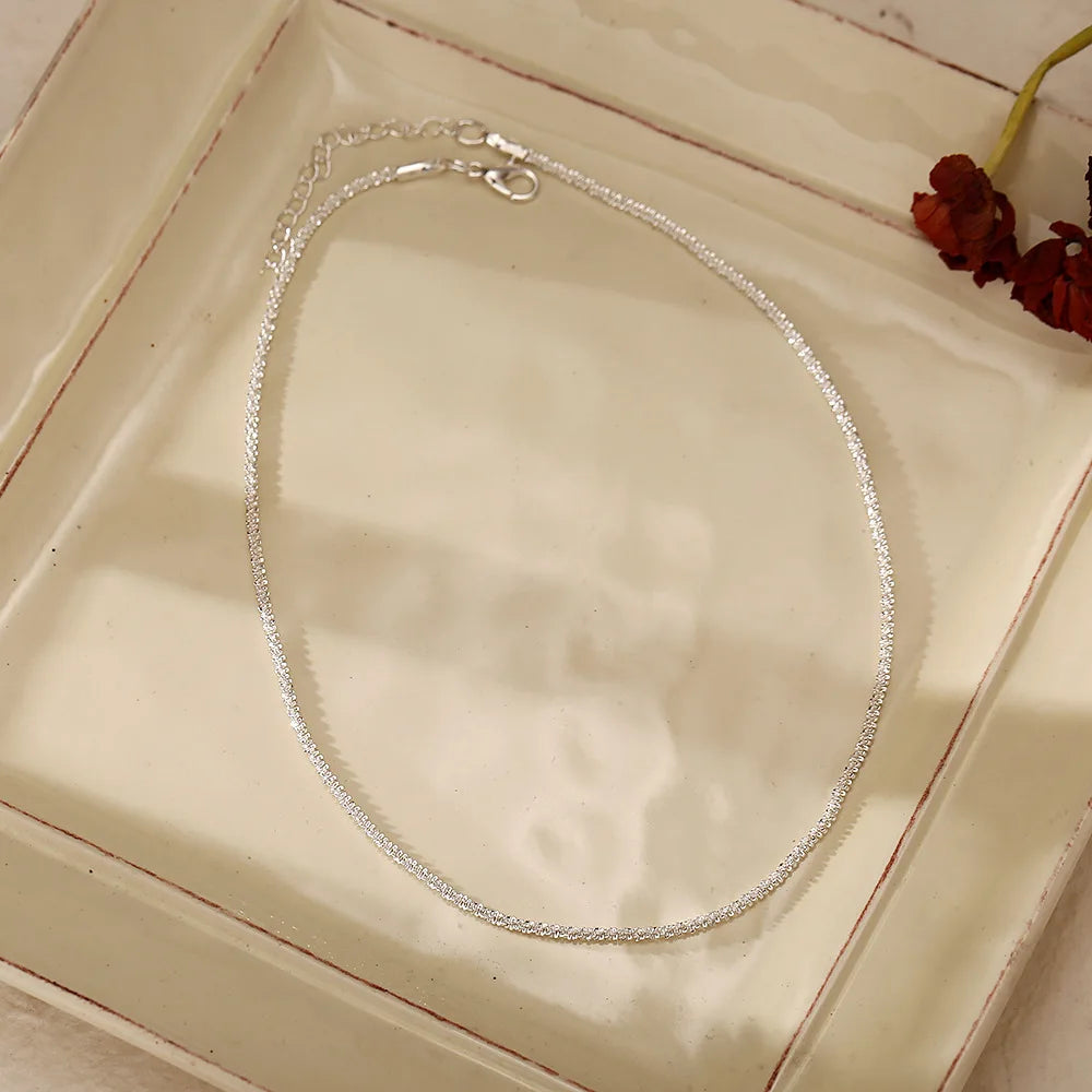 Silver Tone Link Chain Necklace – Classic
