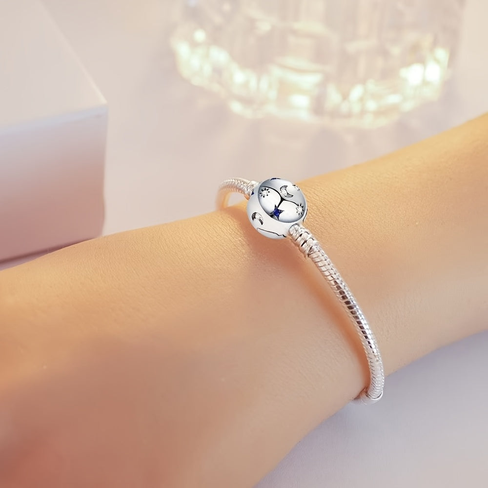 Celestial Moon & Stars Beaded Bracelet