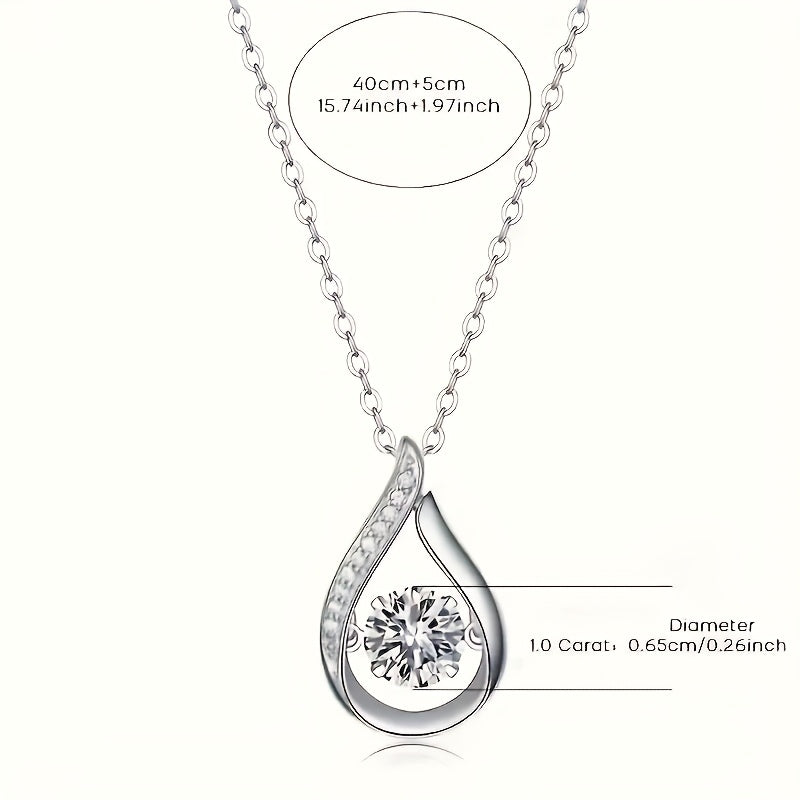 Elegant Teardrop Zircon Necklace